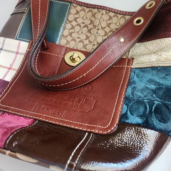 Coach Hollday Patchwork Bleecker Duffle Bag - Picture 12 of 15